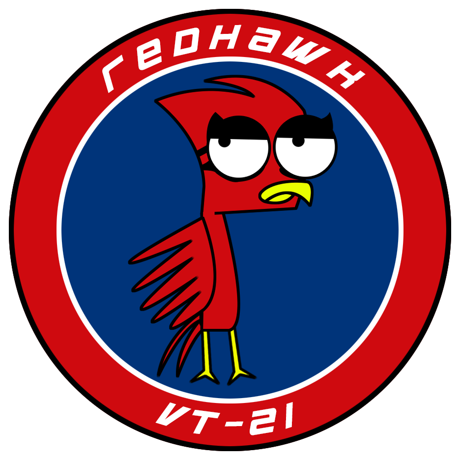 VT 21 Red Hawk 3" Shoulder Patch (3rd Gen)