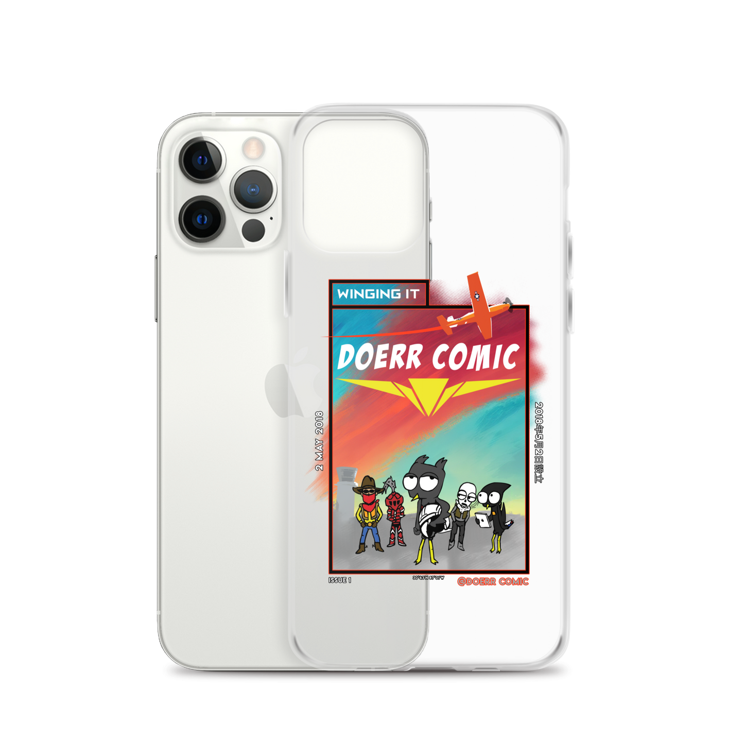 Doerr Comic Winging It Clear Case for iPhone®